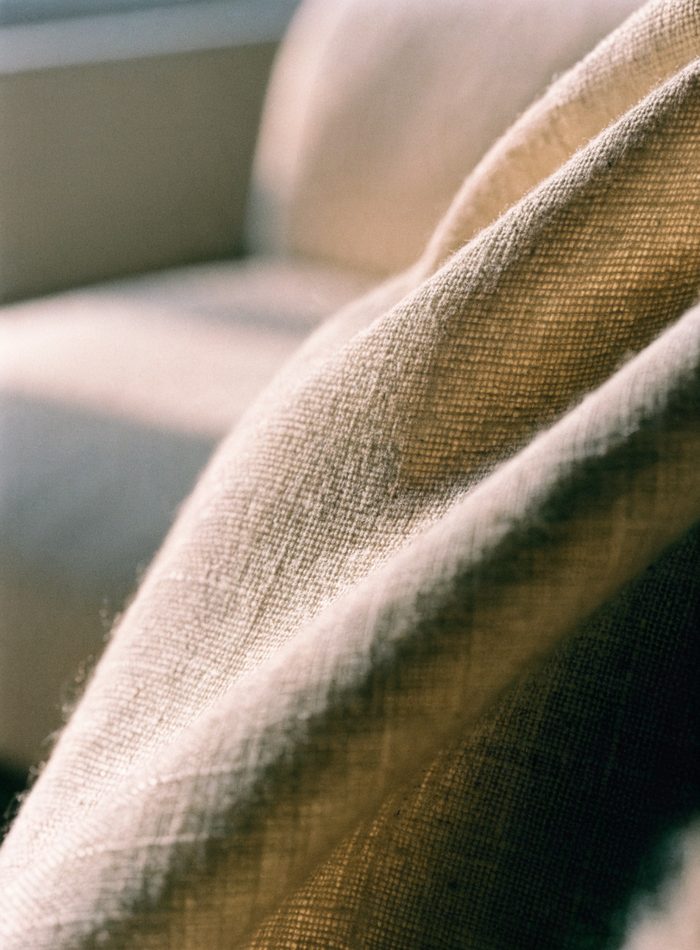 Textura de lino crudo